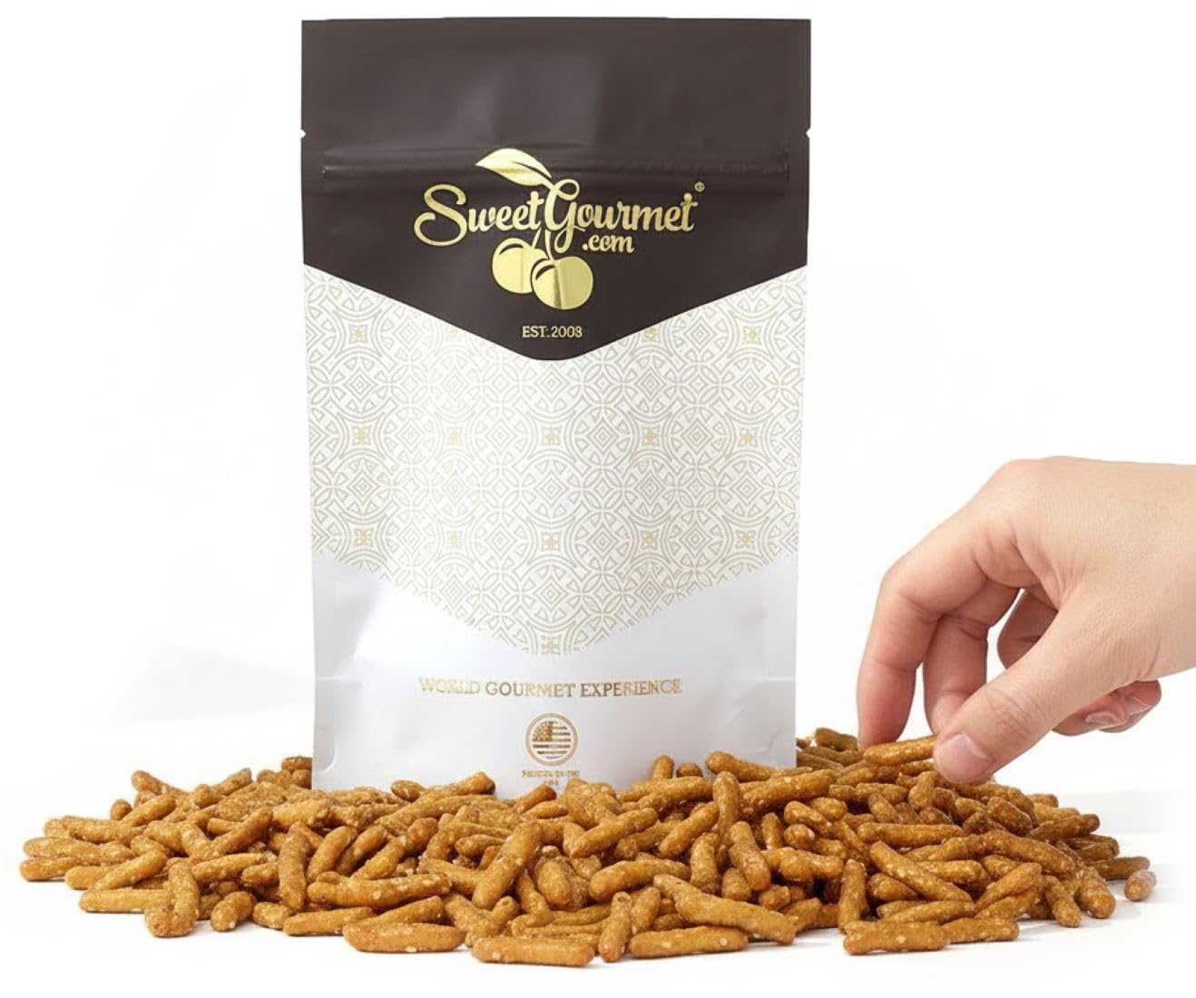 SweetGourmet Honey Roasted Sesame Sticks | Healthy Snack | (1 Pound (Pack of 1))