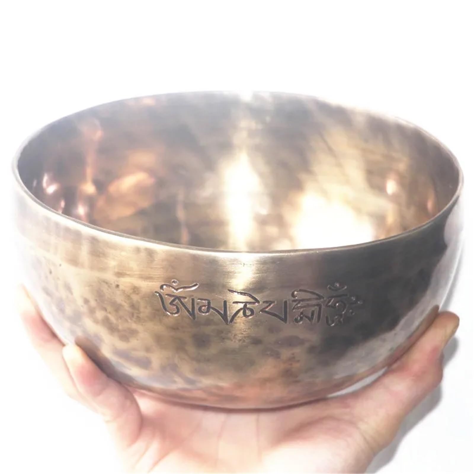 Klangschalen-Set Meditationsklangschale, reine Handarbeit, professioneller OM-Klang, Bronzeschale, Therapie, Buddha, Chakra, Achtsamkeit(Diameter 22cm)