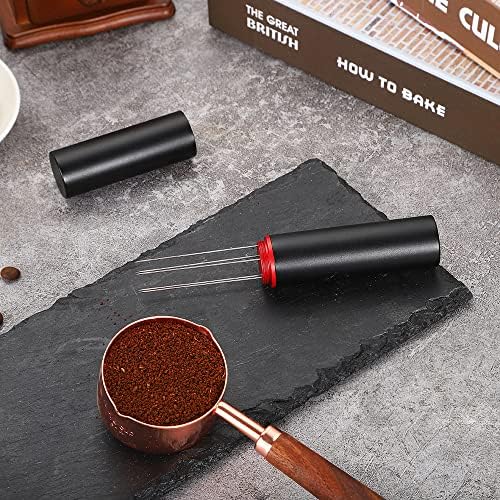 Espresso Coffee Stirrer, Stainless Steel Needle Type Distributor Hand Stirrer Tool, Calibrated Espresso Needle Distributor, Stainless Steel, 304 Stainless Steel Needle Type Distributor