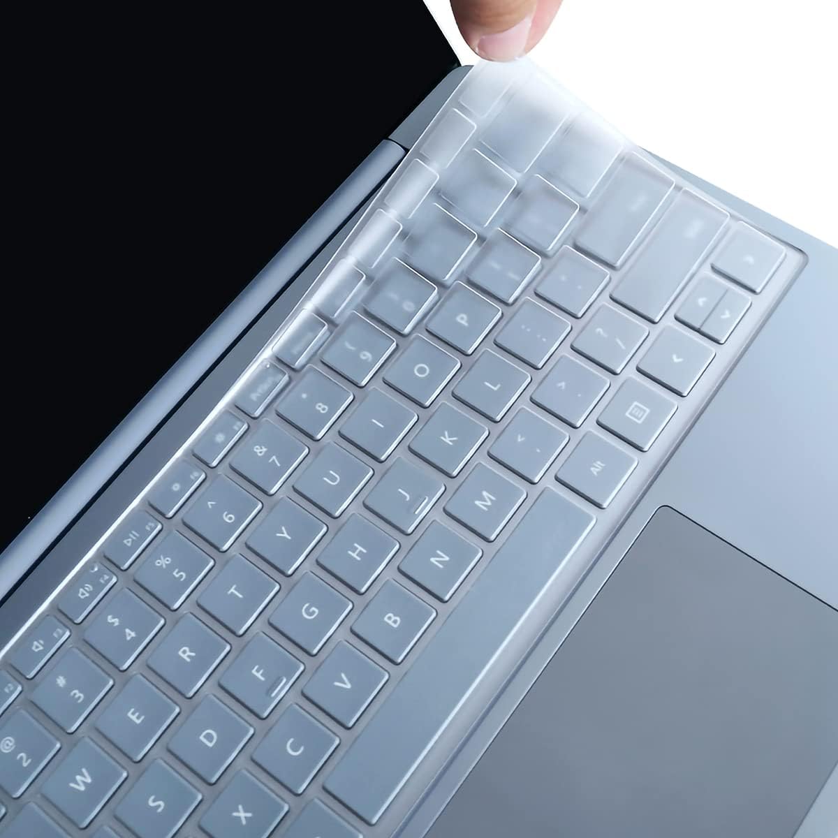 MUBUY Keyboard Cover Design for Microsoft Surface Laptop Go - 12.4" 2021 2020 Release Touchscreen US Keyboard Cover Accessories(Not fit Surface go 10.5")--TPU