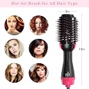 KOUZZINA 1000 watts Hot Hair Brush For Women/Hair Dryer Brush & Volumizer Professional Brush Hairdryer Hot Comb Hair Blower and Styler (Black) gallery image