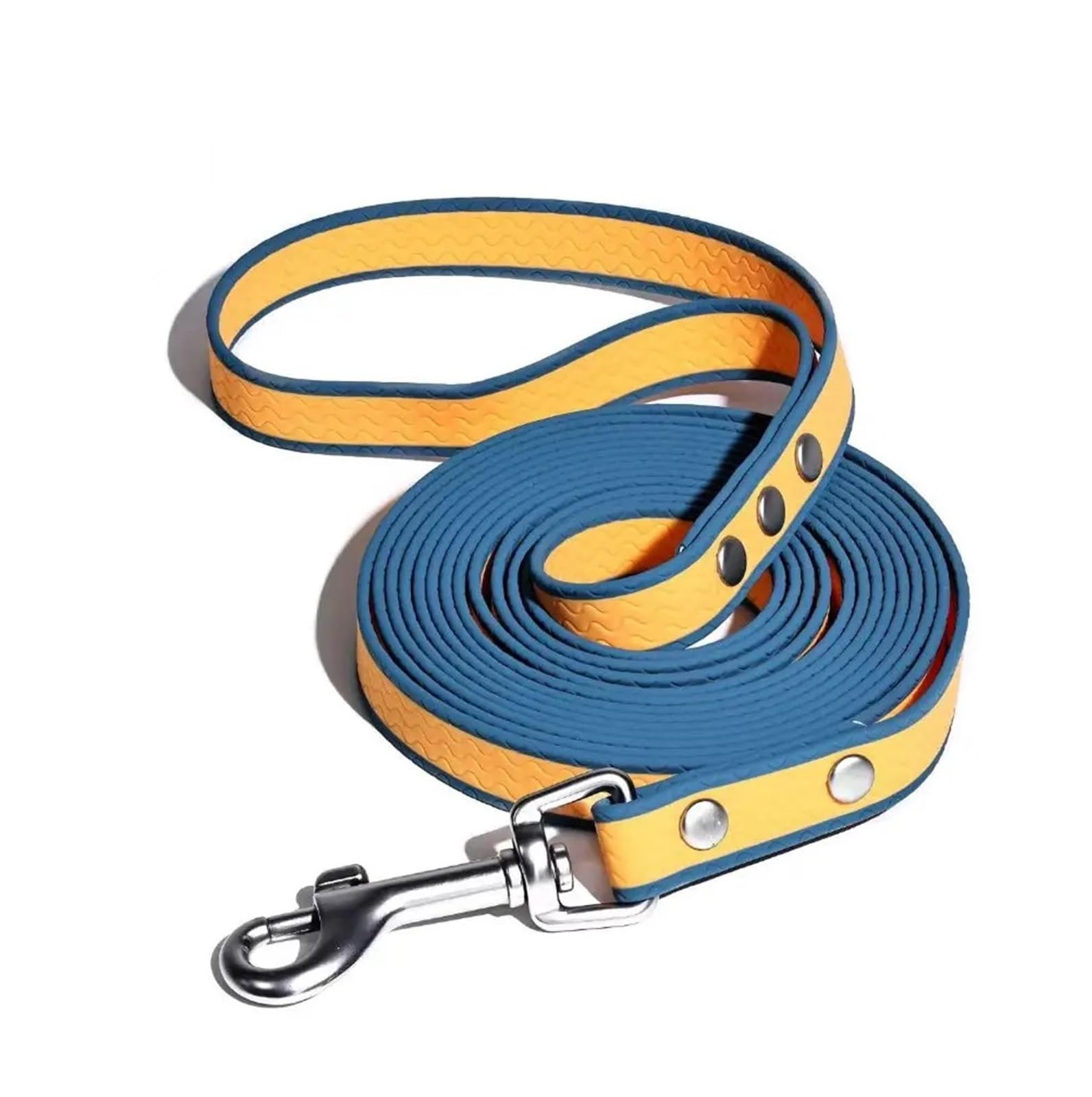 Laisse d'entraînement imperméable pour chien S orange et bleu lavable et résistante