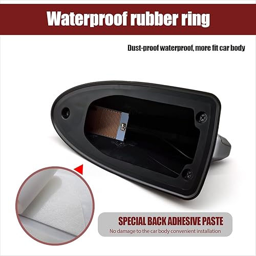 Miniatura 5 de 1 cubierta de antena de aleta de tiburón para automóvil, bandera estadounidense, amplificador de señal de radio AMFM de 6.3 pulgadas x 3.1 pulgadas