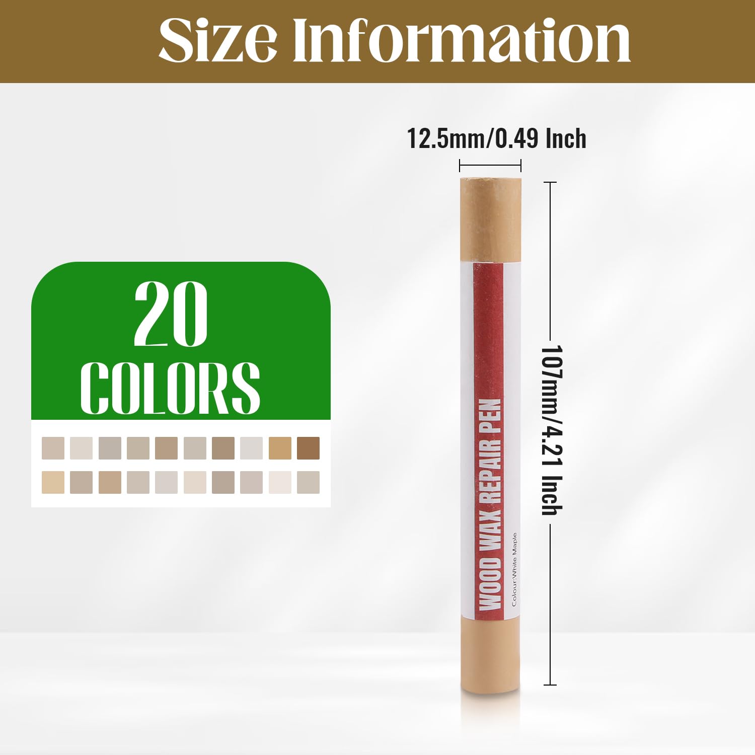 YIEMI Wood Filler Sticks 20 Colors Repair Wax Sticks Kit Furniture Touch Up Crayons for Repairing Scratches Holes Cracks Wood Floor Tables Cabinets Doors Hardwood(Light Color Series) - Image 2