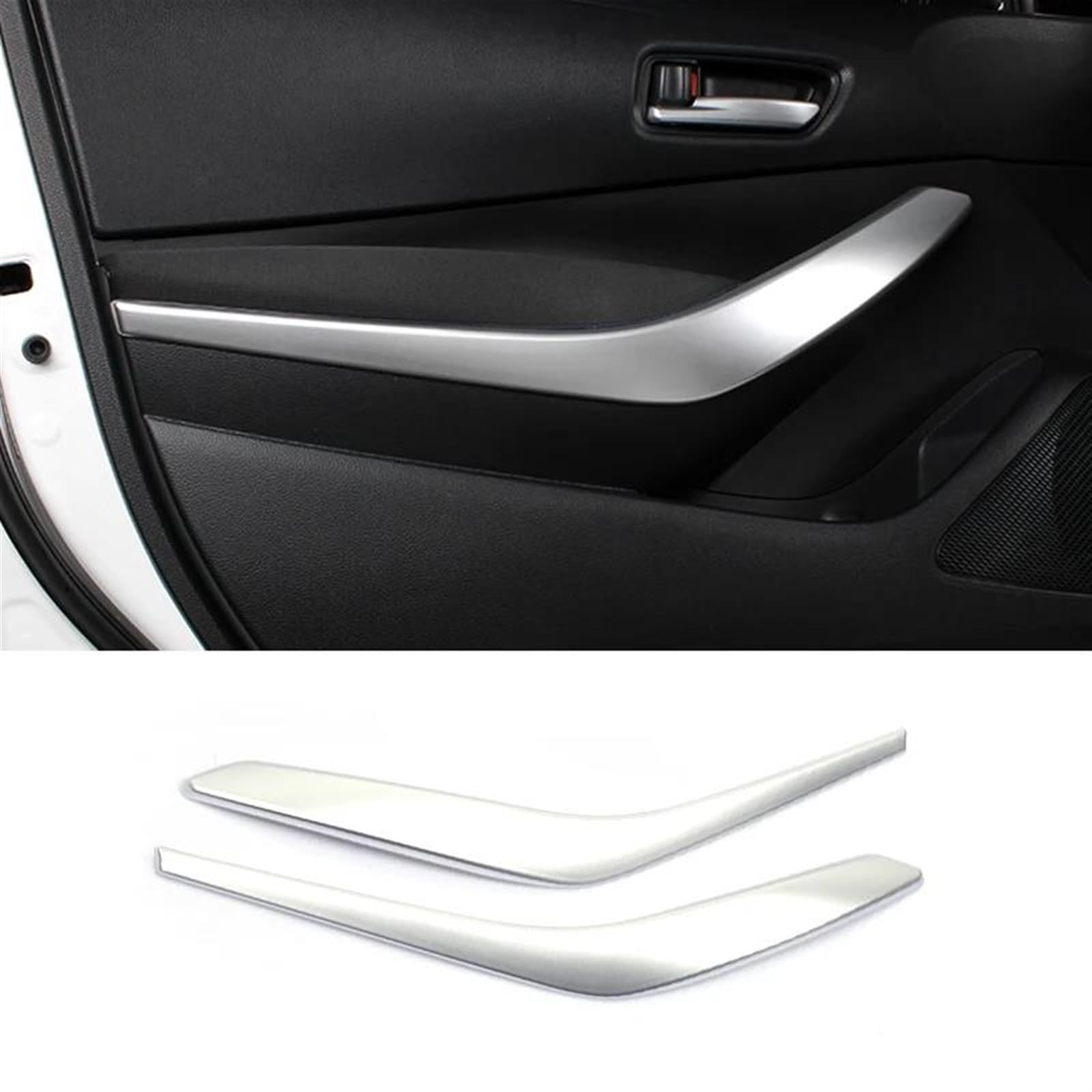 NOHEEU Inner Door Handle Auto Accessories Parts Inner Door Handle Cover Armrest Panel for Toyota for Corolla E210 2019-2024