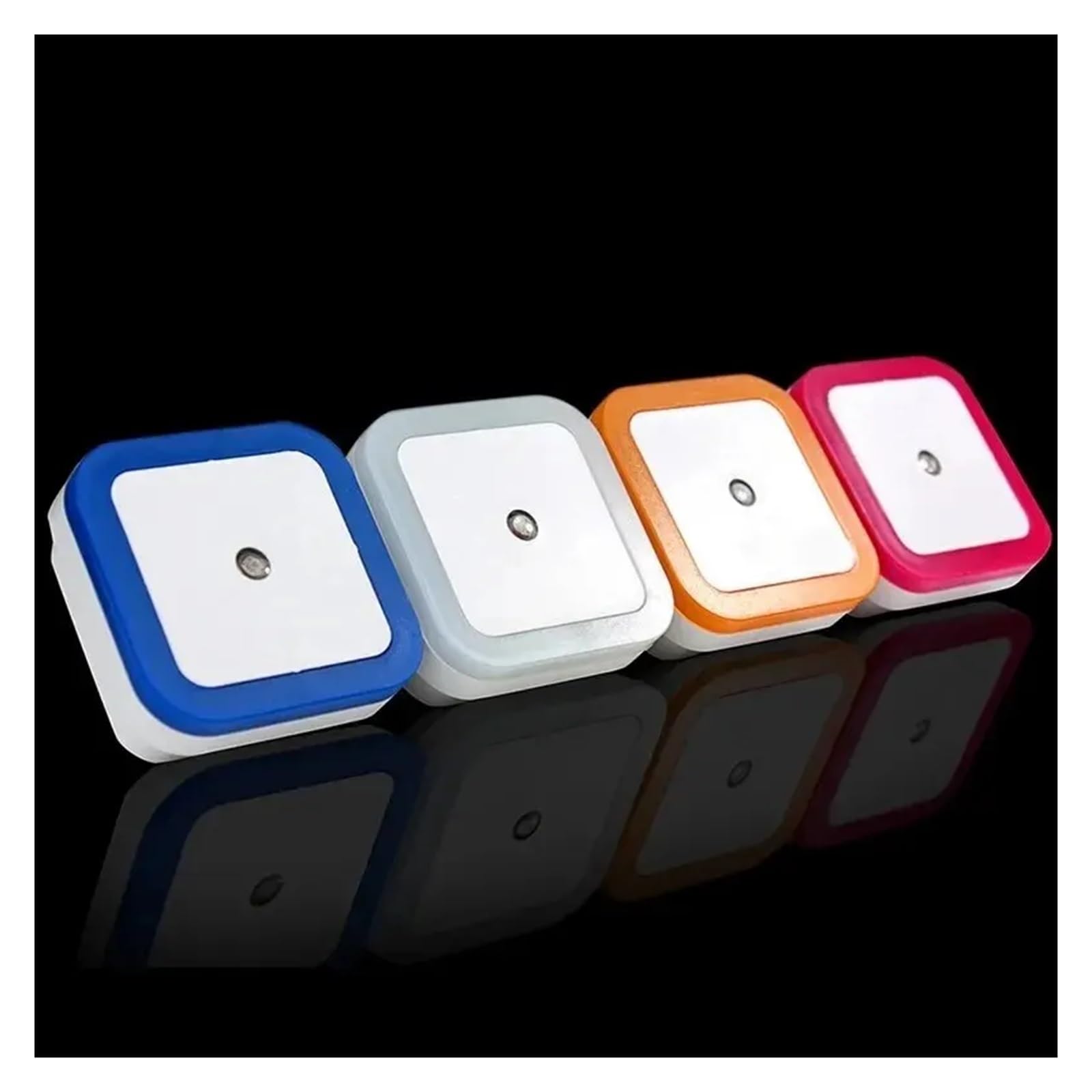 Sensor de luz LED nocturna con enchufe europeo, Mini luces nocturnas cuadradas for bebés, niños, sala de estar, dormitorio, lámpara de iluminación del pasillo