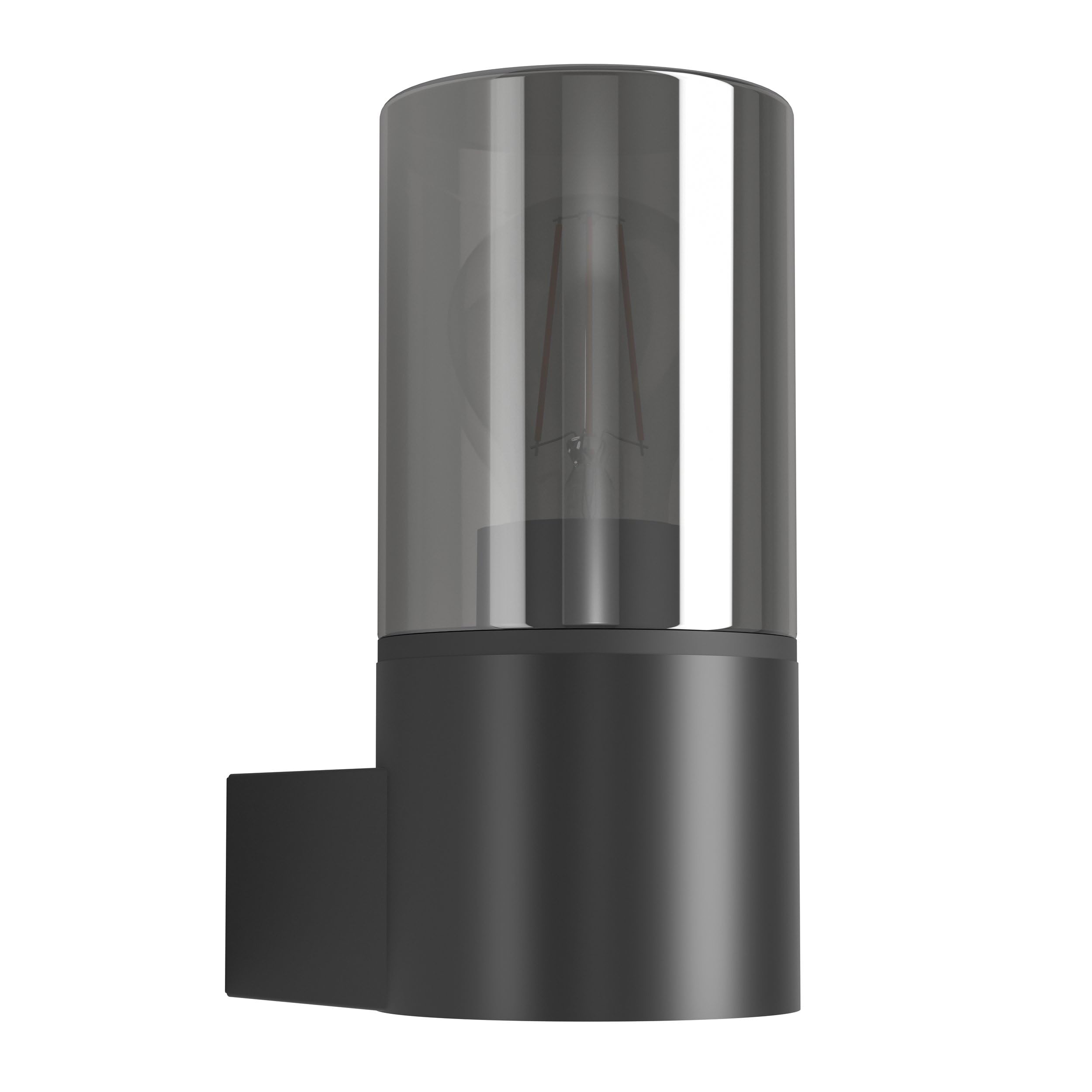 Eglo Unisex Black Cropani Plastic And Glass, E27 Modern Outdoor Wall Down-Light,
