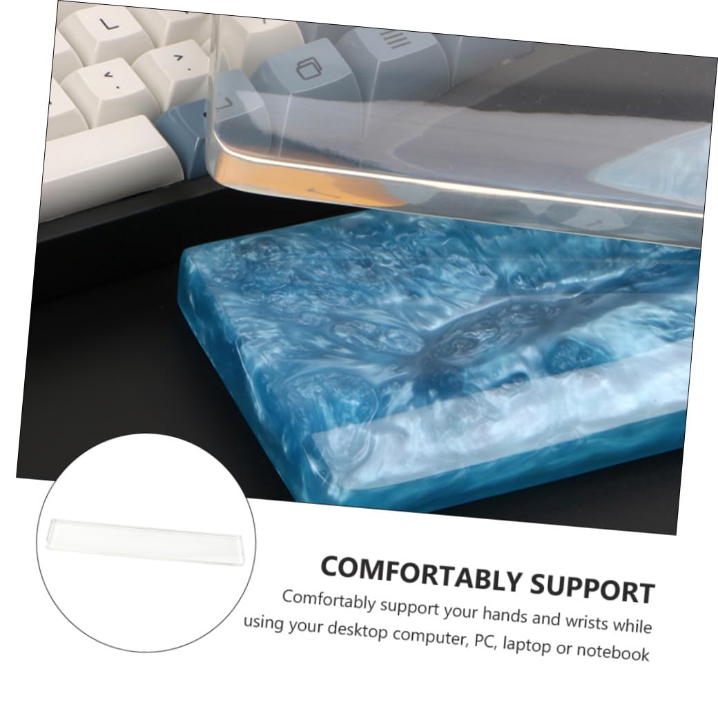 DOITOOL Handballenauflage für Mechanische Tastaturen Transparentes Epoxidharz Rutschfeste Unterseite Ergonomische Unterstützung für Büro und Gaming Langlebig und Zuverlässig