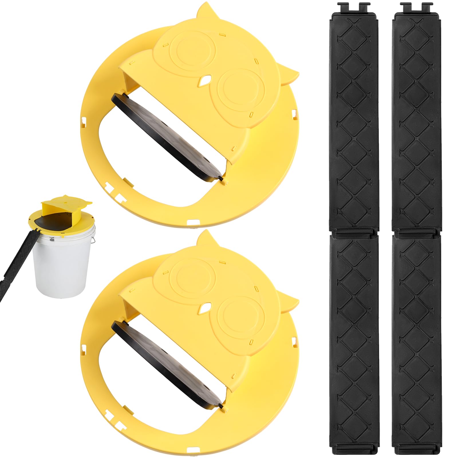 Photo 1 of 2 Pack Mouse Rat Trap Bucket,5 Gallon Mouses Rat Traps Indoor for Home,Reusable Mouse Catching Tool-Owl Style, Bucket Lid Rat Traps Indoor Outdoor[5 Gallon Buckets is NOT Included]