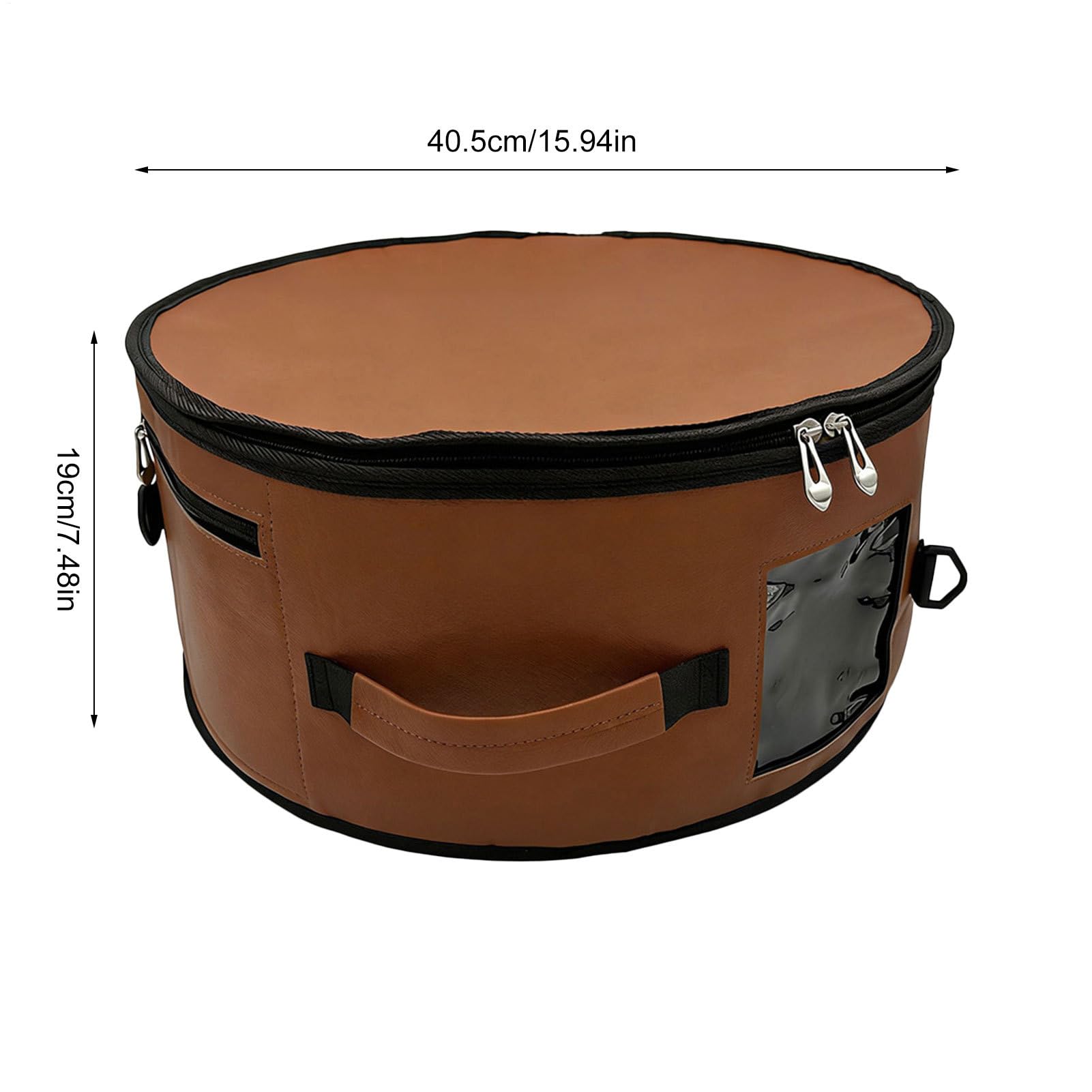 Para Sombreros Organizador De Gorras Grande Con Asa | de Sombrero para Viaje con Diseño de Ventana Transparente Grande y Apilable Para Mujeres, Hombres, Armario Y Peluches
