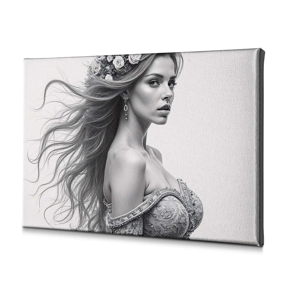 Tableau sur toile floral de salon 40x60 cm pour decoration murale