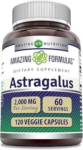 Miniatura 6 de Amazing Formulas Astragalus 2000 mg por porción Cápsulas Suplemento  Hecho de extracto de raíz de planta de astrágalo membranaceus puro  Sin OMG