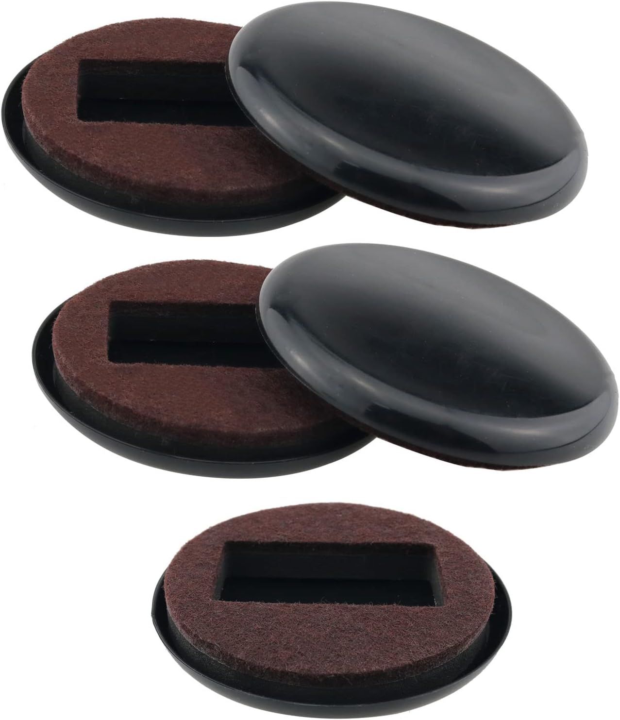 YHXiXi 5PCS Felt Caster Cups, Furniture Pads Bottom, Roller Feet ABS