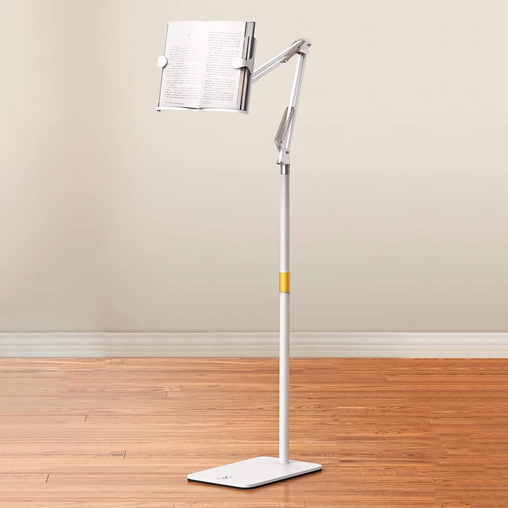 Soporte de Suelo para Lectura de Libros (Soporte para Libros para Leer con Manos Libres) Soporte ergonómico para Libros de Altura Ajustable Reposalibros Reposapiés para Lectura