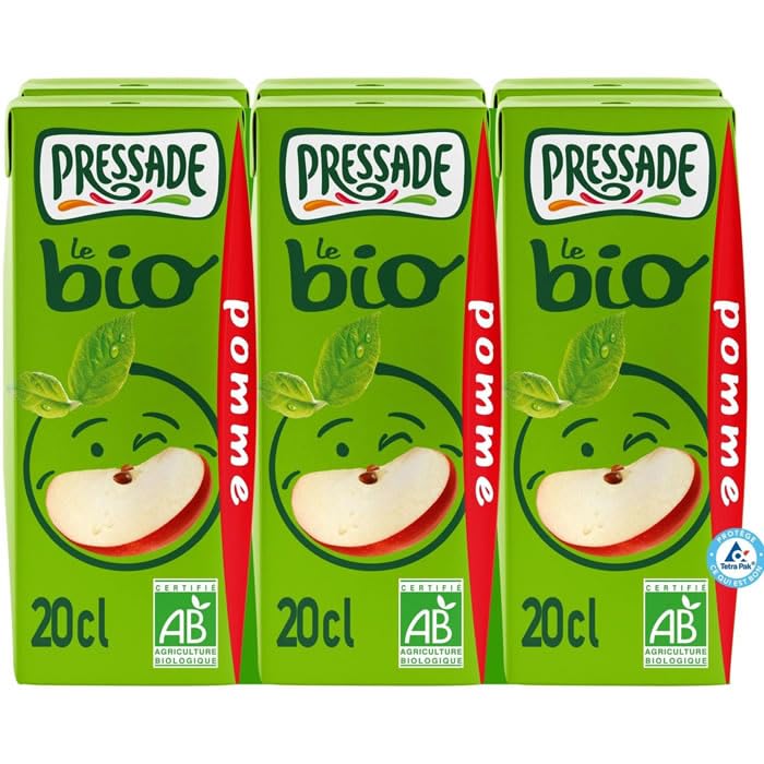 Briquettes nectar de pomme bio,6 x 20 cl