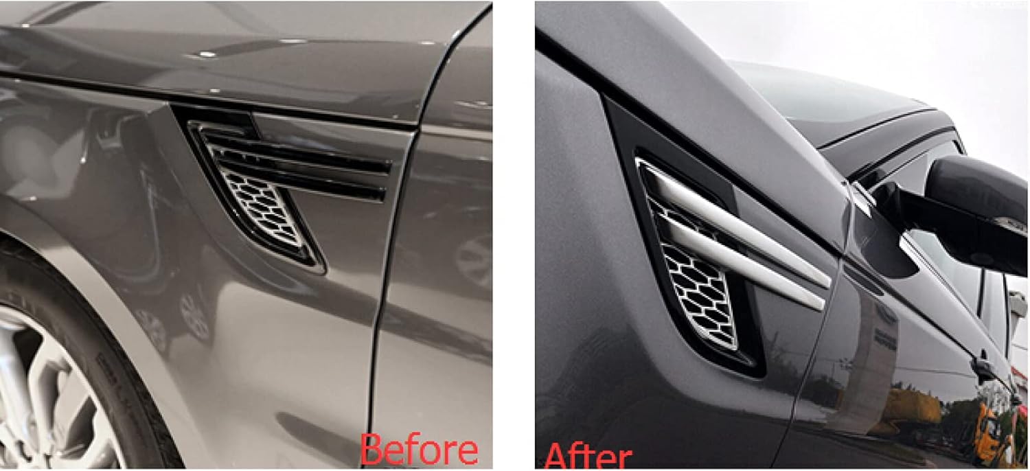 for Land Rover Range Rover Sport 2014-2017, ABS Chrome Car Side Air Flow Vent Fender Trim Car Styling Accessories