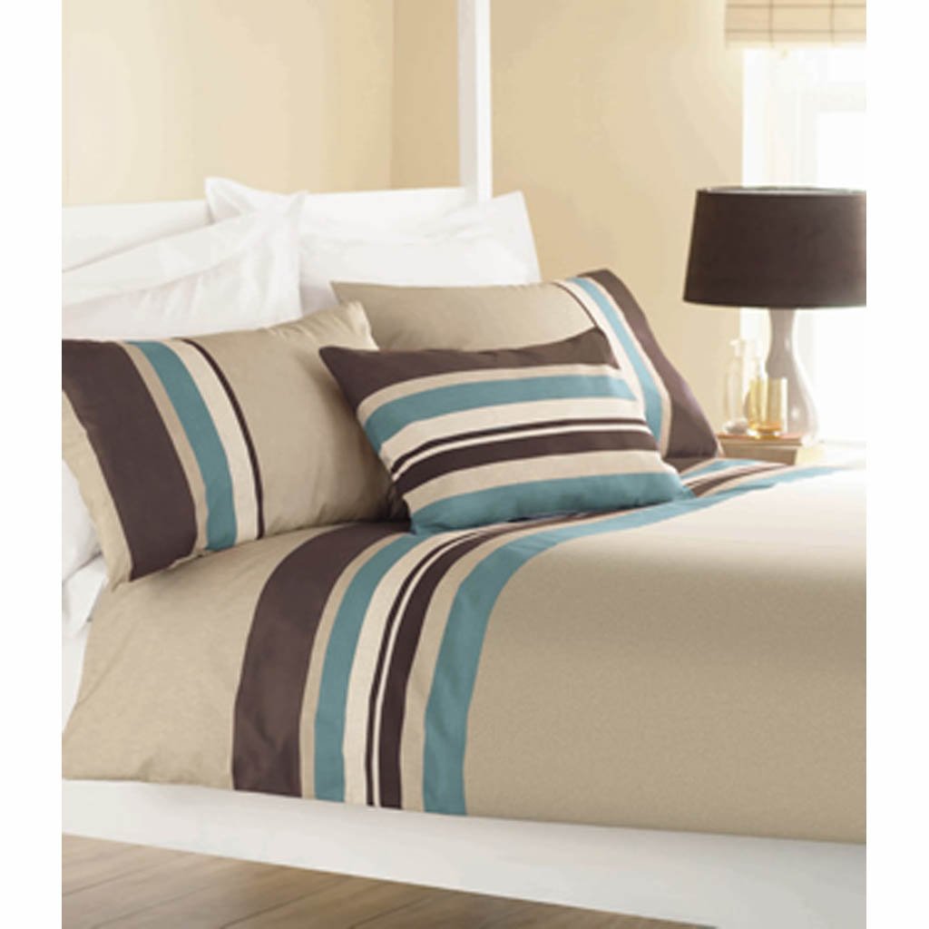 Linge de lit à rayures Curtina Harvard doux et résistant pour un sommeil réparateur