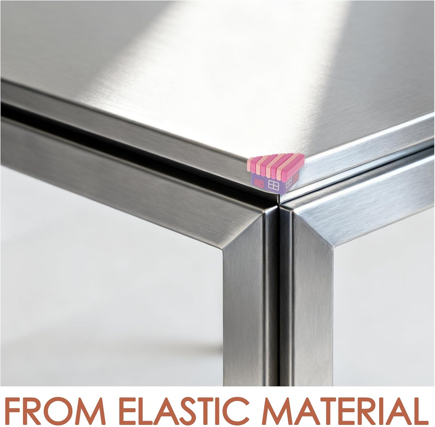 4pcs Table Corner Protectors for Safety, Soft PVC Furniture Edge Guards, Anti-Collision Bumpers for Dining and Living Room Tables, Pink and Yellow