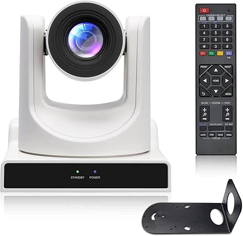 NDI PTZ Camera, PTZ Camera with 20X Optical Zoom Support HDMI 3G-SDI USB3.0 IP Live Streaming PTZ Camera, PoE Supports, HDMI PTZ Camera for Church