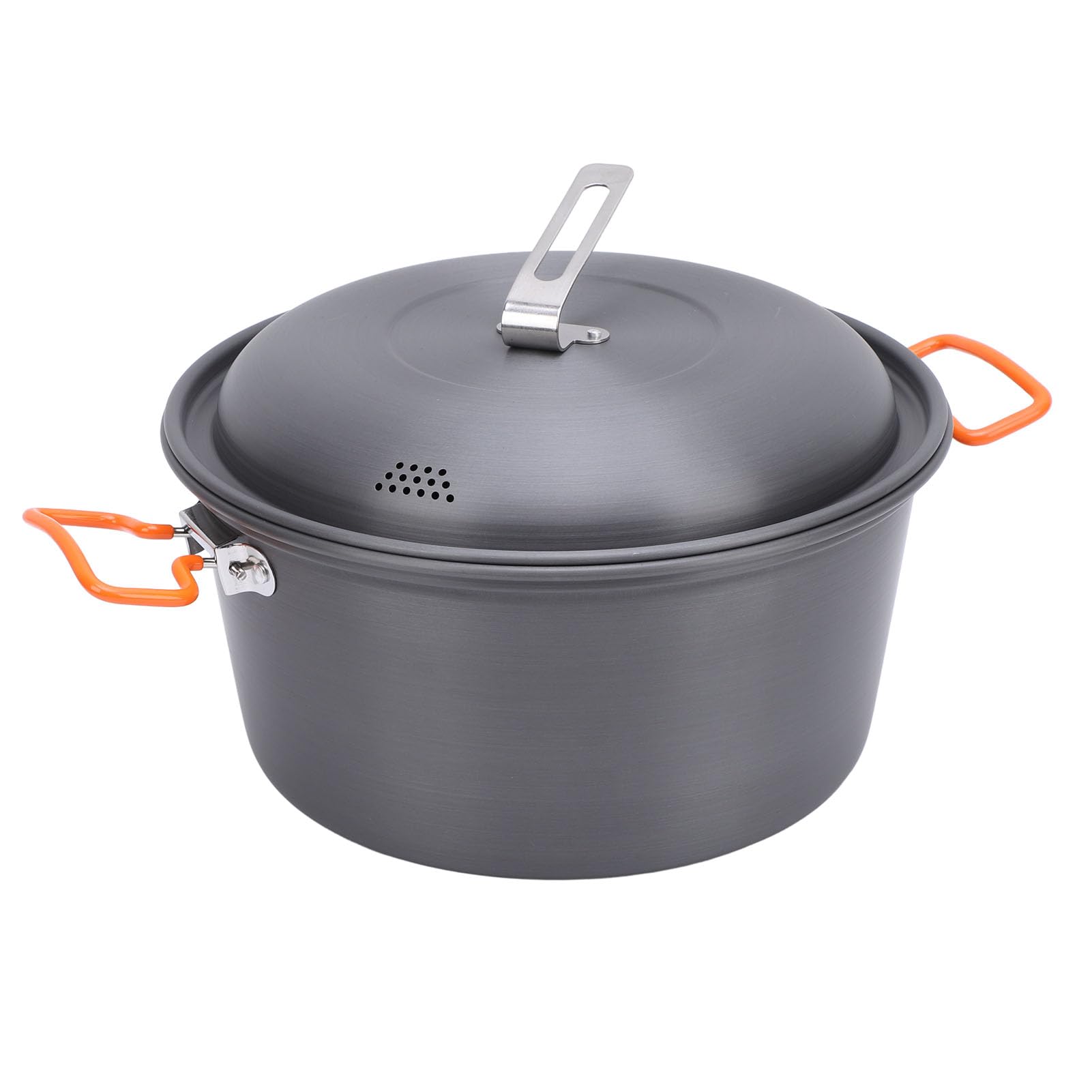 Ejoyous Olla de Picnic Al Aire Libre Olla de Camping de Aleación de Aluminio Kit de Utensilios de Cocina Portátil para Acampar de 5 L para Barbacoa, Hervir Al y Asar a la Parrilla para Picnic,