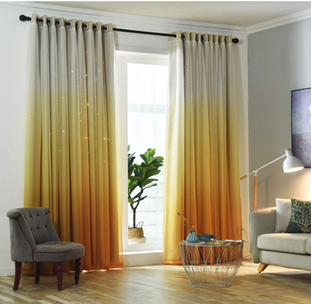 Cortinas Opacas Grises, Mezcla de Cortinas de Estrellas Recortadas, Cortinas con Ojales Suaves, Cortinas con Ojales aislantes térmicos sólidos, Tratamiento de Ventanas para niños,