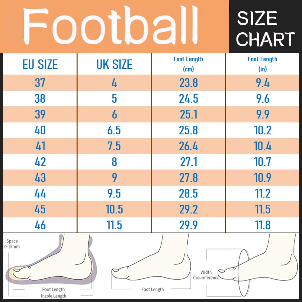 Zapatillas de Fútbol Mujer Spike Aire Libre Atletismo Entrenamiento Botas Profesionales Calzado de Fútbol Tacos de fútbol Deportivas Unisex Blanco 45 EU