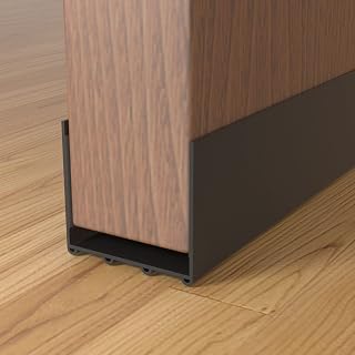 Door Draft Stopper, Cuttable Draft Stopper for Bottom of Door, Strong Adhesive Door Sweeps for Exterior Doors 39” Length (Black)