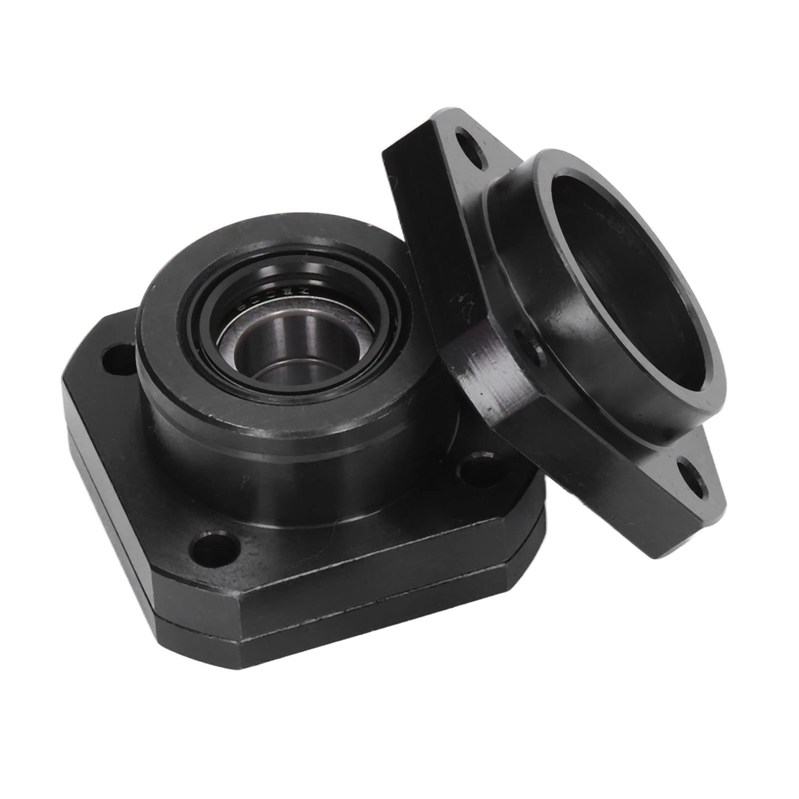 Screw End Support FK15 FF15 Bearing Block Set Kit, C7 Grade Conversion, Accuracy 0.05mm, Installation, Durably Carbon Steel Material, For SFU2005 SFU2010 Screw