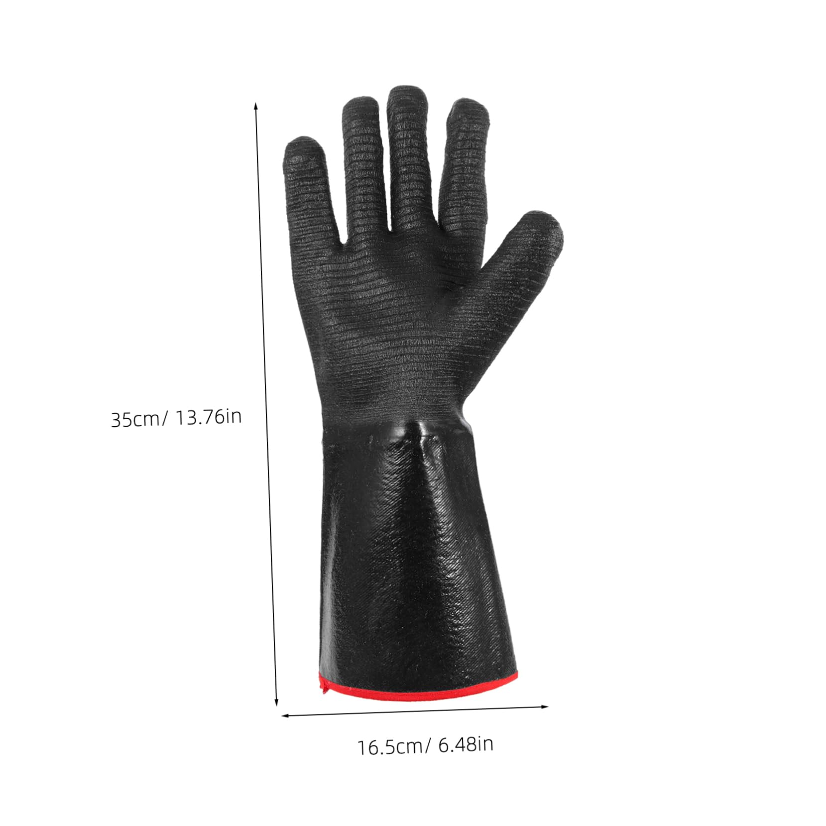 Guanti Protettivi da Forno in Neoprene Neri, 1 Paio, Resistenti al Calore