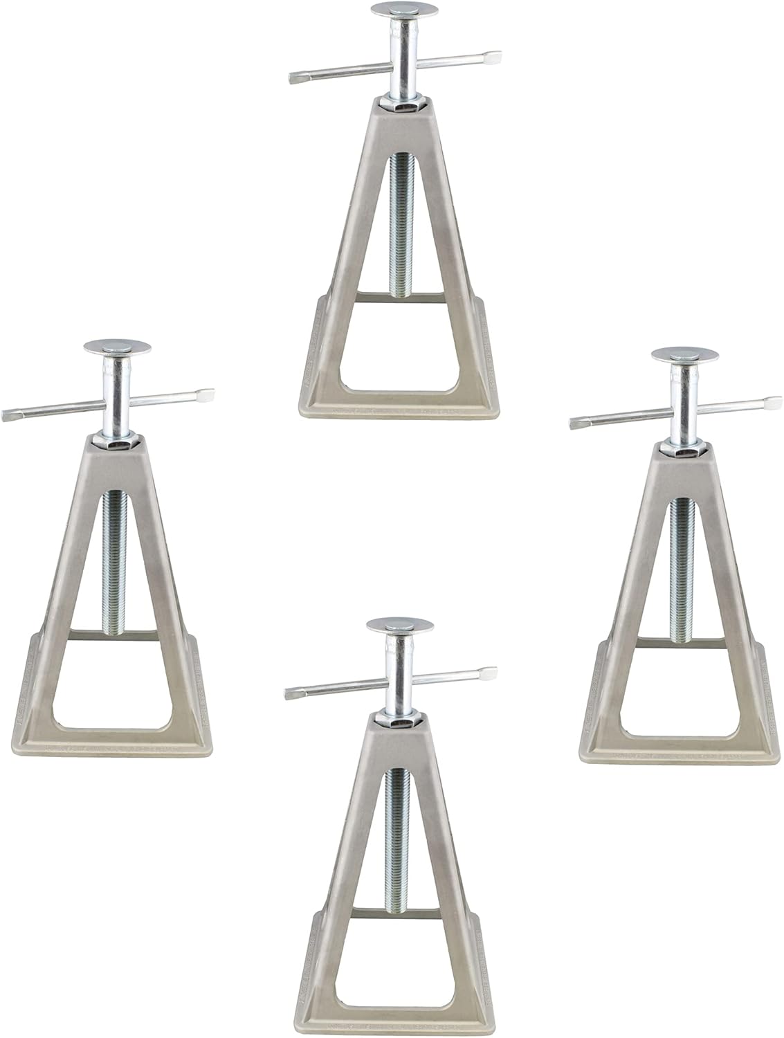 Dumble RV Stabilizer Jacks Camper Leveling Blocks 4-Pack – Heavy Duty Leveling Blocks for Trailer Supports up to 6000 lbs, Camper and Motorhome Adjustable Jacks 11.5 to 17.5 inches