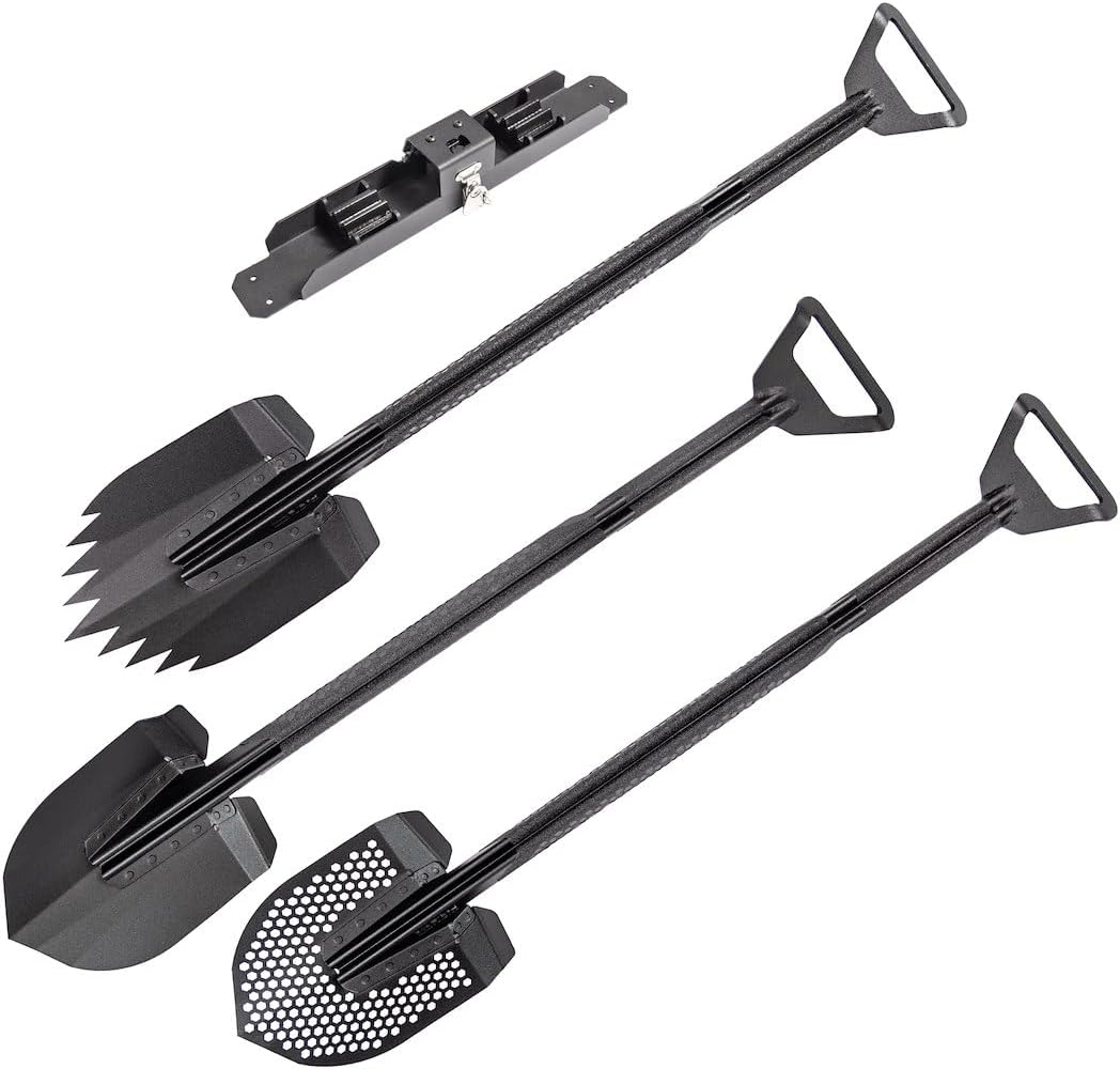 Go Rhino Xventure Gear - Three-Shovel Kit with XSR/SRM Mounting Bracket Kit
