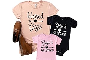 Blessed Gigi Gifts for Grandma, Grandma and Grandson Matching Shirts