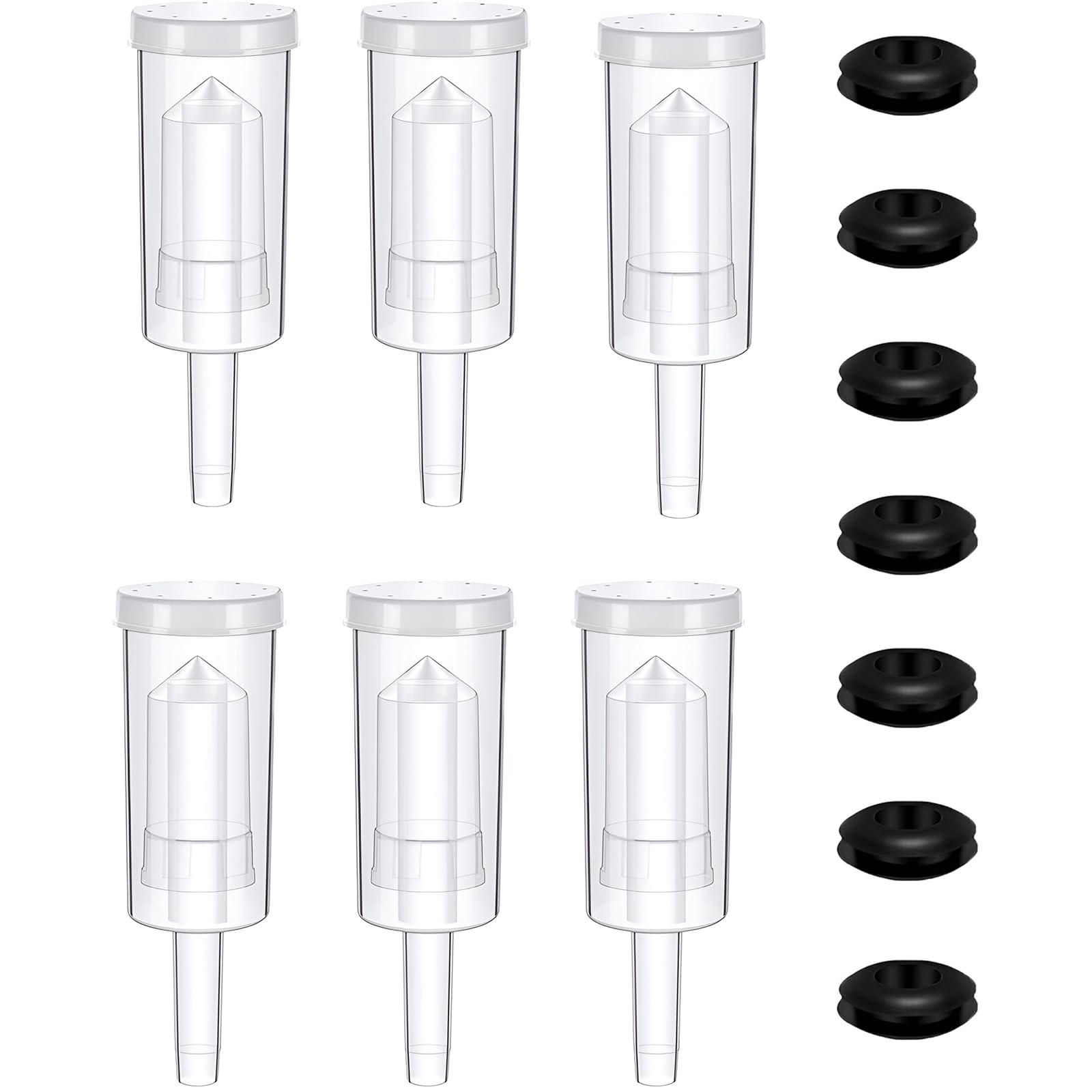Esclusas de Plástico, Esclusas de Plástico Arandelas de Silicona Fermentación Airlock Esclusa de Aire Cerveza Artesanal Airlock Bubbler para preservar el hogar elaborar Cerveza (6)