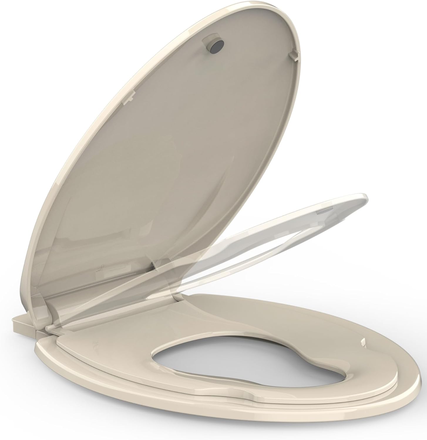 Elongated Toilet Seat with Quick-Release & Soft-Close - Easy Installation and Cleaning, Durable Plastic Design