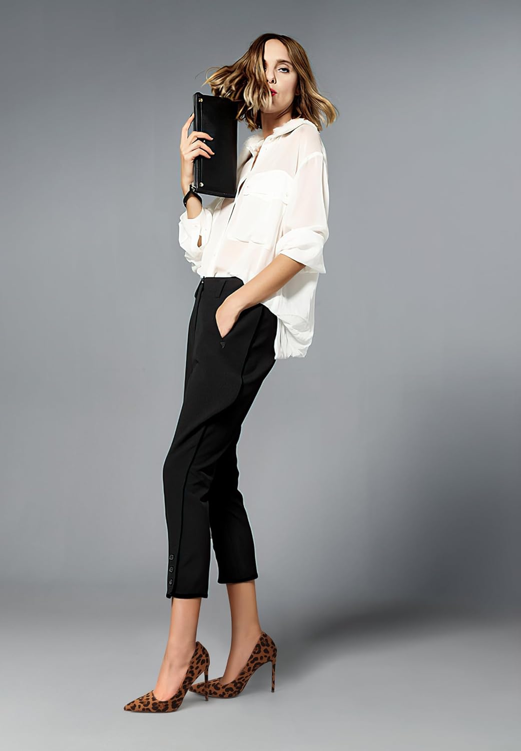 Women's Pumps Slip On High Heels with Pointed Toe 4.1 Inch Stiletto Bridal Party Dress Heels for Casual - Image 2