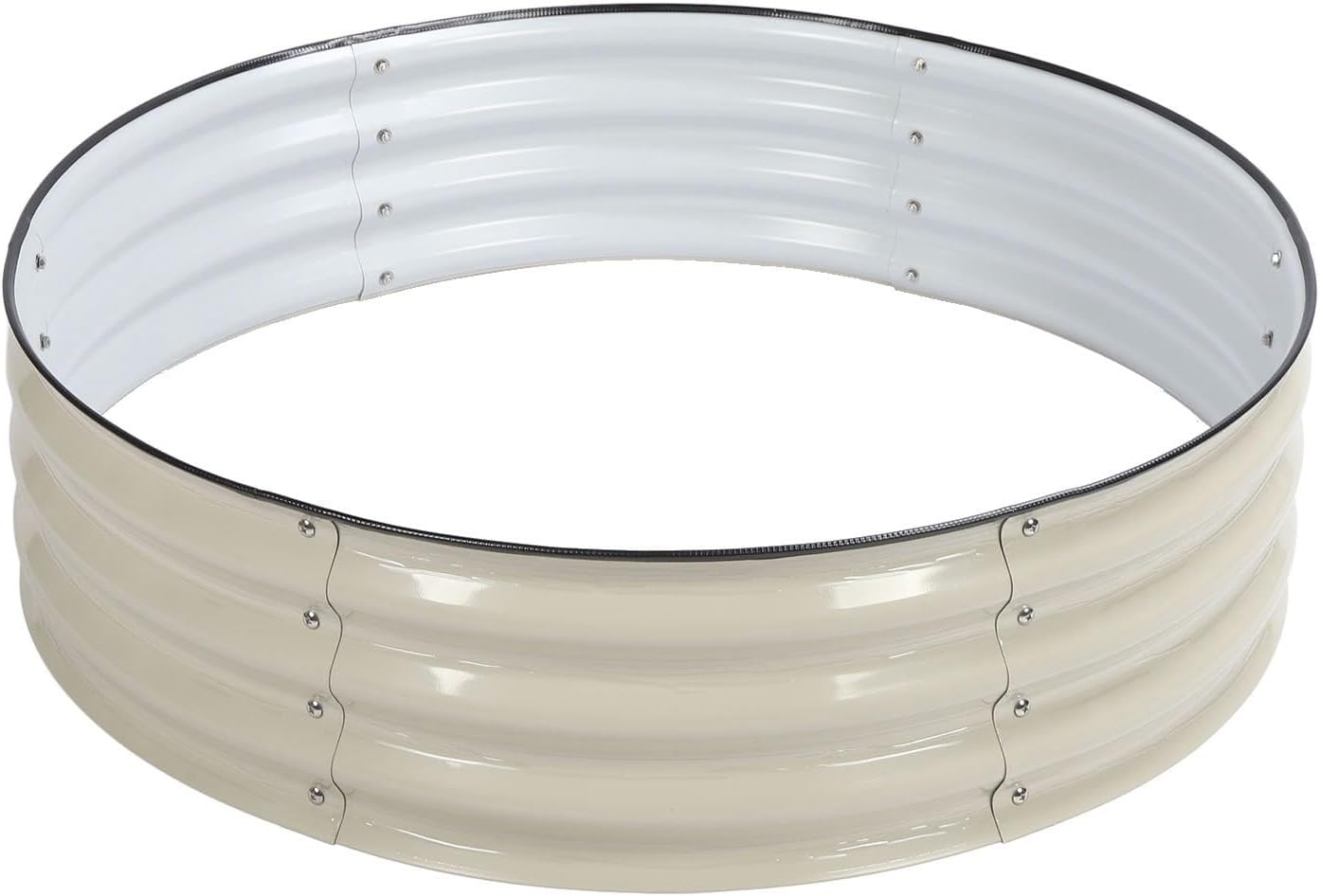 Fabater Raised Garden Bed Kit, Rustproof Thick Open Base Planter Raised Garden Bed for Outdoor (White)