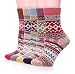 Color City Women's 5-pack Vintage Style Cotton Knitting Wool Warm Winter Crew Socks