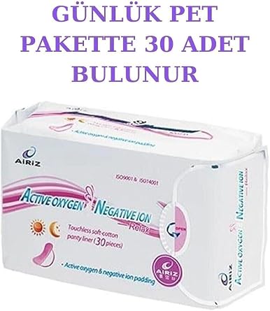 Airiz G nl k Ped, 30 Adet, Aktif Oksijen ve Negatif  yon, Yumu ak Pamuklu