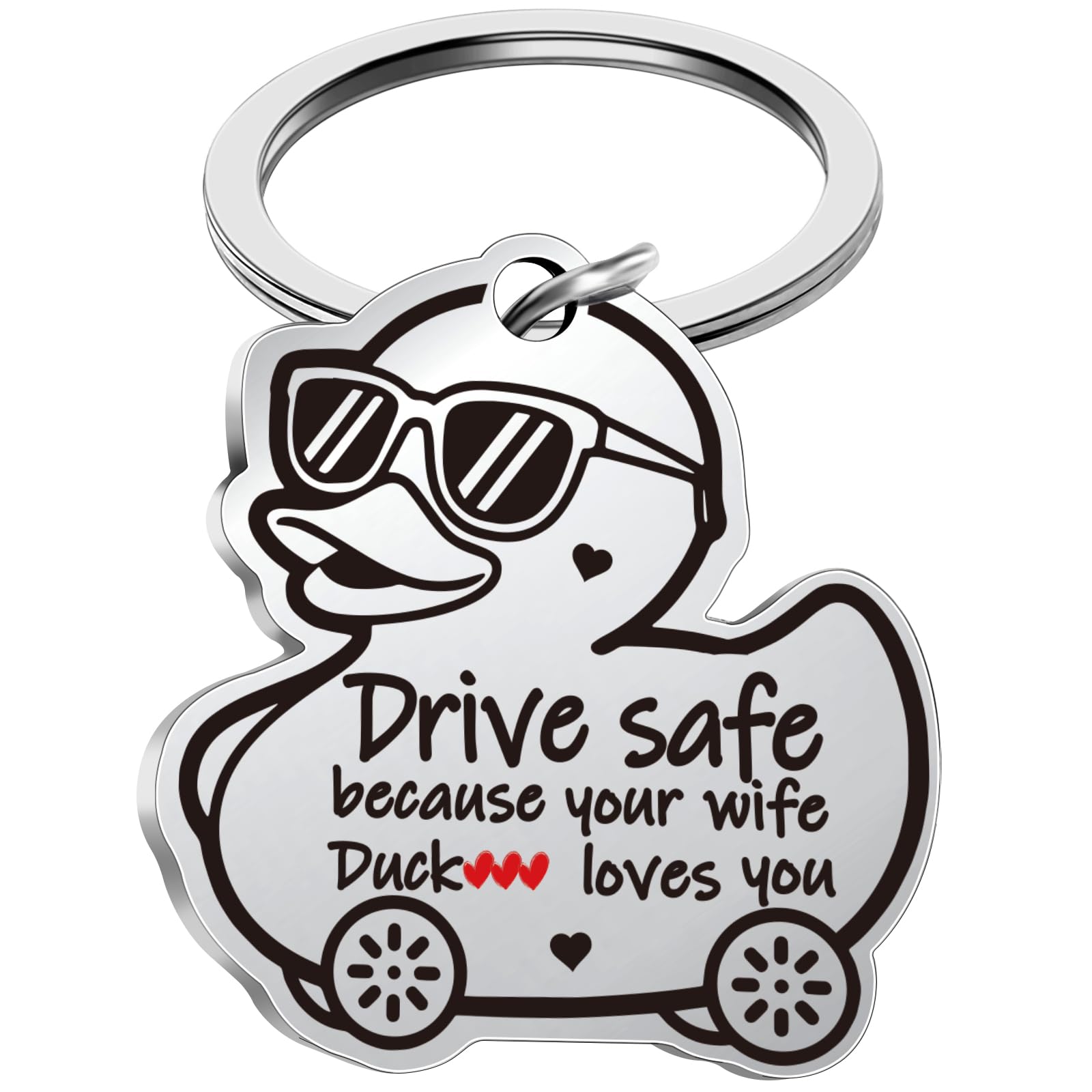 Fathers Day Birthday Gifts for Husband Drive Safe Keychain for Him Husband Birthday Gift Idea from Wife, Funny Drive Safe Gift for Men Anniversary Christmas Valentines I Love You Gifts for Him
