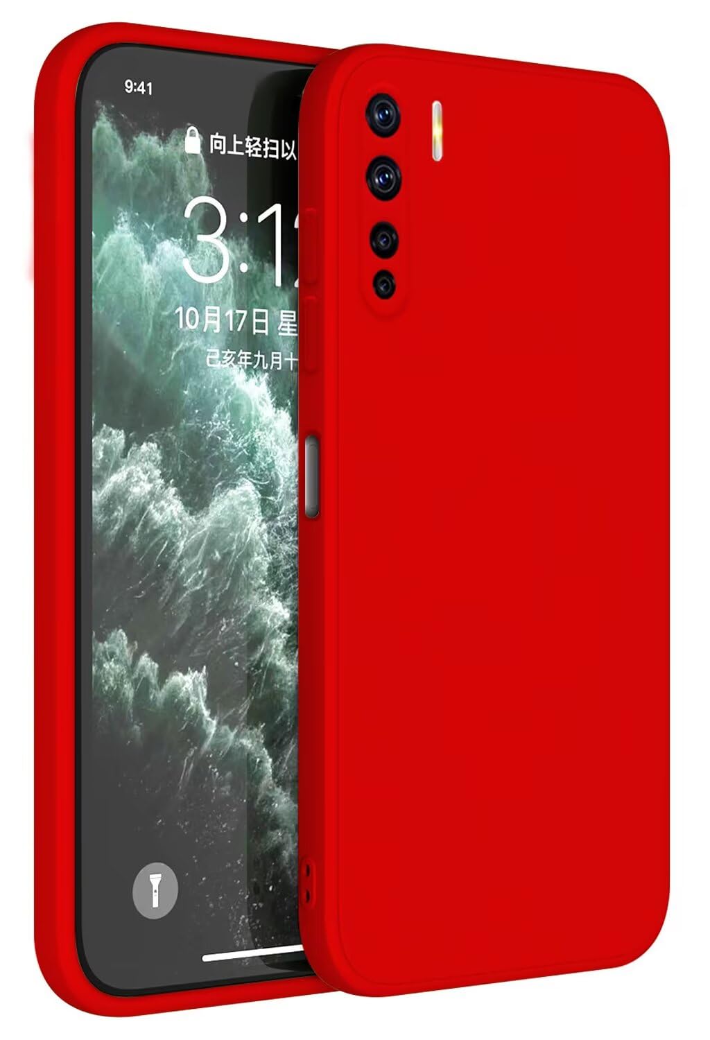 Per OPPO A91 / OPPO F15 COVER CUSTODIA TRASPARENTE PELLICOLA VETRO TEMPERATO - Foto 2