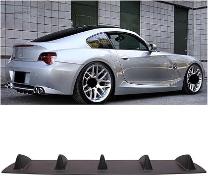 Compatible for BMW Z4 E85 2003-2008 Lower Rear Body Bumper Lip Diffuser 5 Fin Shark Deflector Spoiler Kit Black ABS Car-Styling