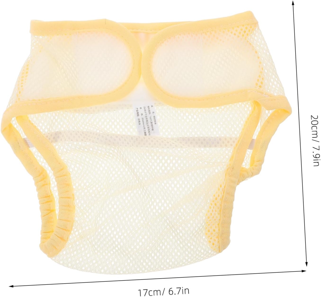 Kisangel Reusable Underwear Breathable Newborn Diaper for Potty Training Washable Mesh Underwear for Girls Yellow