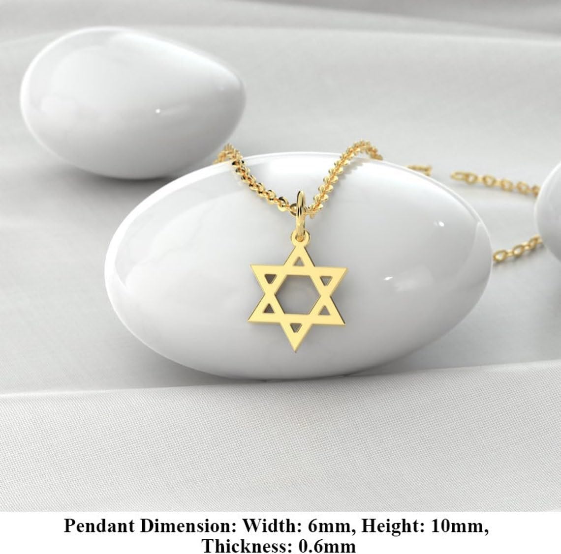 Gold Plated Star of David Necklace - Tiny Magen David Pendant - Dainty Jewish Star Jewelry - Bat Mitzvah Gift for Women Men - Image 3