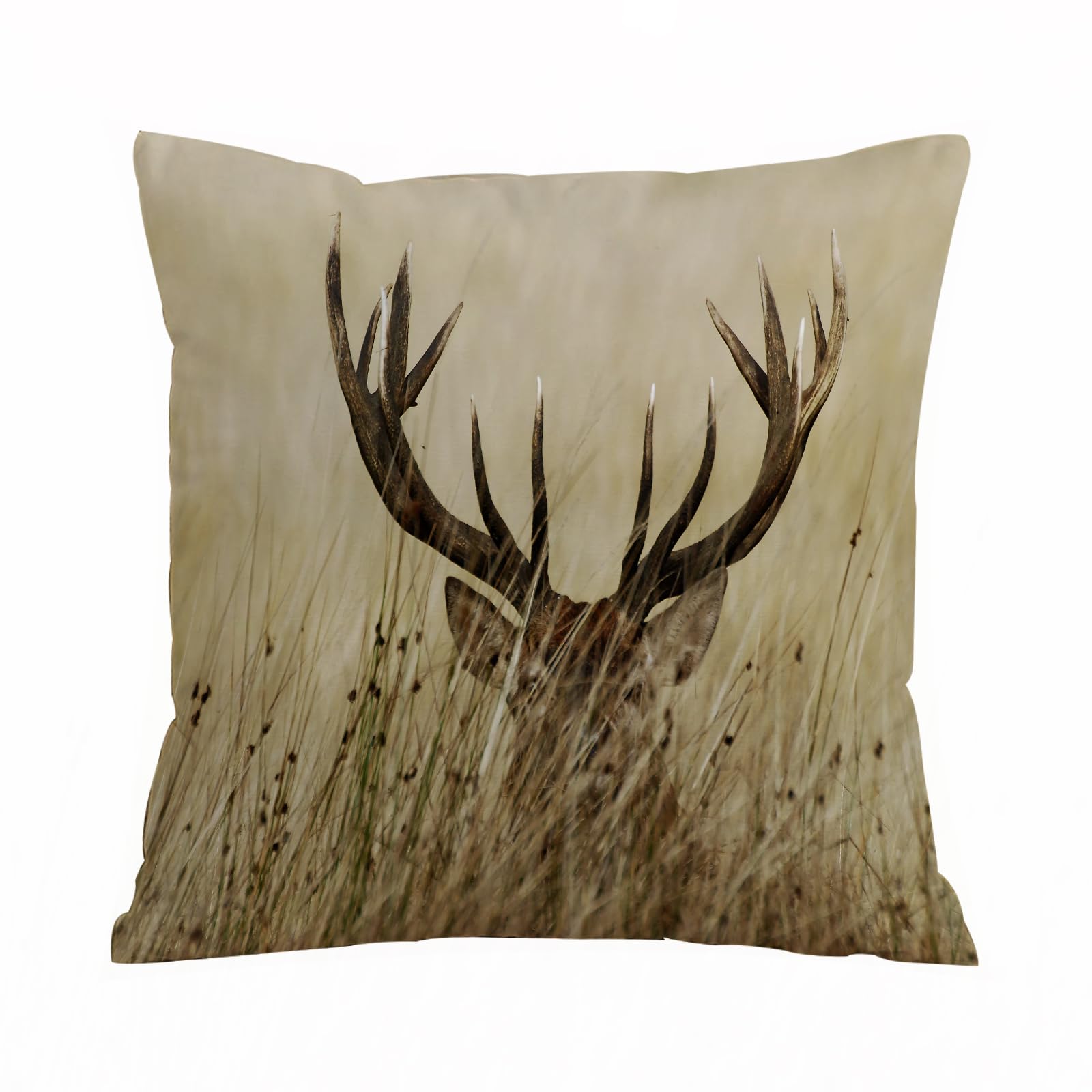 Aelksp Whitetail Deer Fawn In The Wilderness Stag I - A4 Cushion Cover Decorations Pillow Cover Home For Livingroom Couch Sofa Decor Throw Pillow Case Gifts,Whitetail Deer Fawn In The Wilderness Stag In Rural Hunting Theme Of Ca,20X20 In