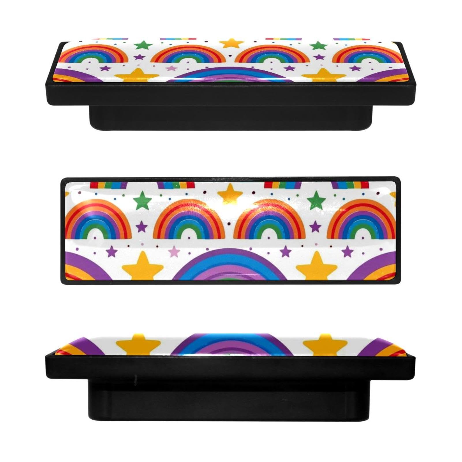 Boutons de cuisine arc-en-ciel rectangulaires pour rafraîchir vos meubles