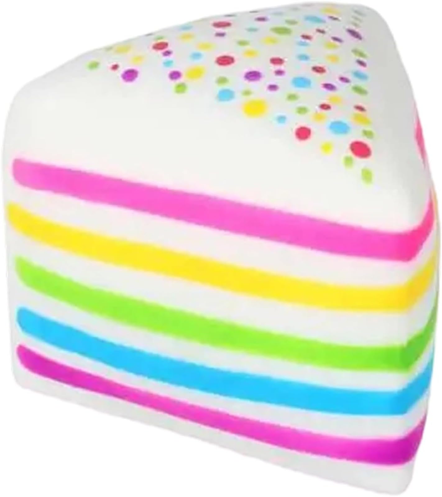Rainbow Cake Squishies, Jumbo Slow Rising Fidget Squeeze, Soft Relief Squishy Stress, Squeeze Ball Sensory for Party Favors Colorful (A)