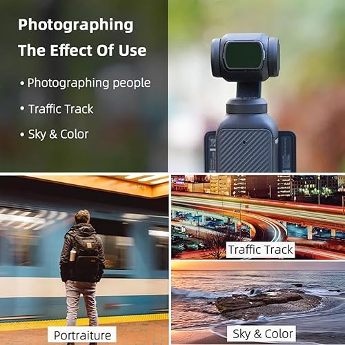 Miniatura 8 de Filtro de niebla negra para DJI Osmo Pocket 3, filtro creativo Black Mist 14 Beauty Soft Filtros para DJI Osmo Pocket 3, Multi Creator Combo Cámara