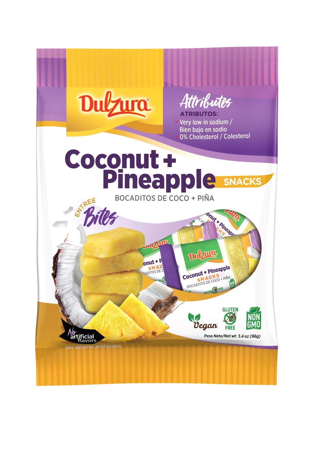 Coconut Pineapple Snacks, 4 Pack