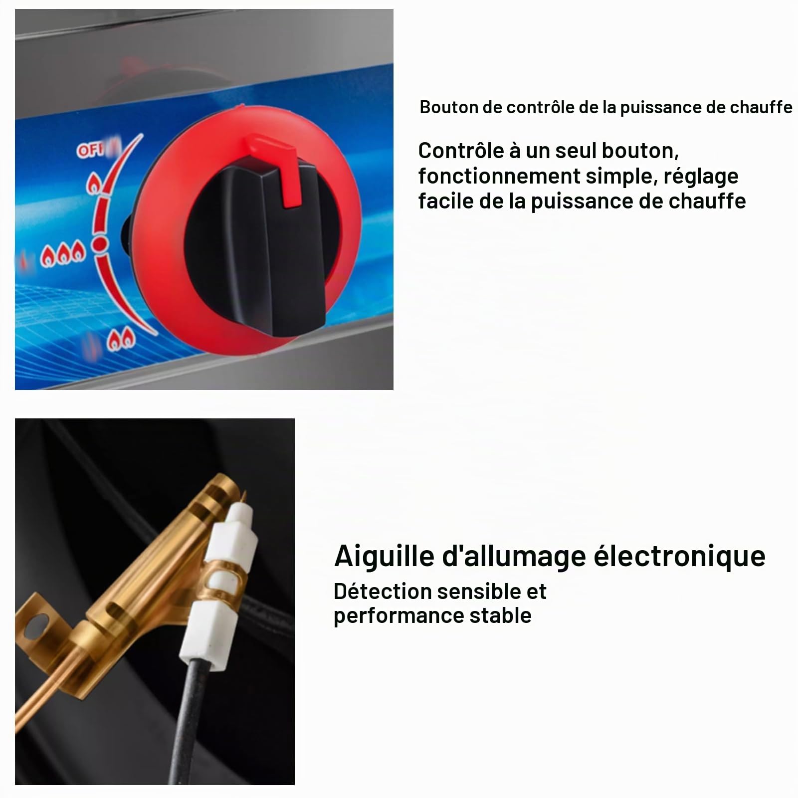 Rechaud Gaz Propane Basse, Bruleur Gaz Propane Professionnel en Acier Inoxydable pour Wok, Réchaud a Gaz Extérieur (régulateur et Tuyau Tressé Non Inclus)