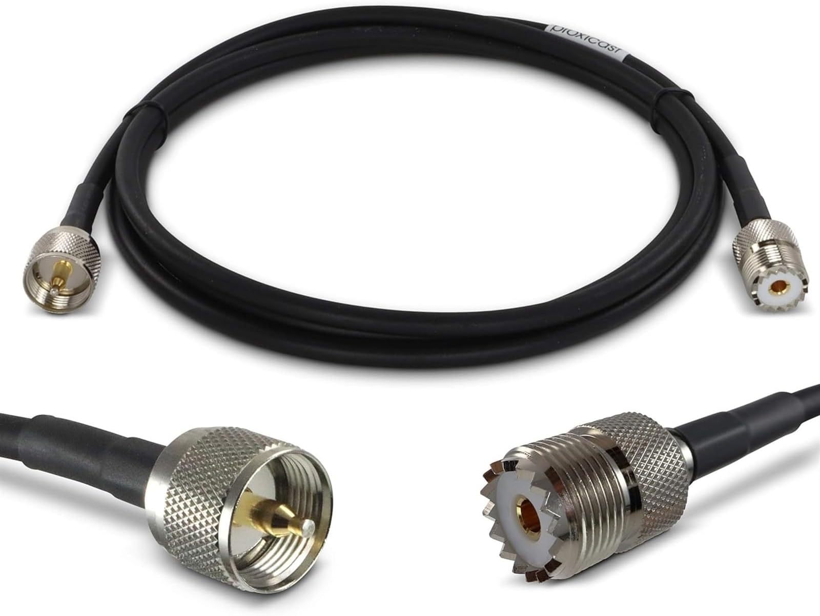 THE WHITE SHOPUltra Flexible PL259 Male - SO239 Female Low Loss Coax Extension Cable for Shortwave/Amateur Radio Equipment and Antennas - 50 Ohm